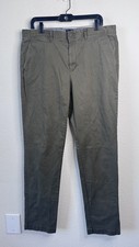 J.Crew 770 Straight Fit Chino Pants Mens 36x34 Olive Green Stretch Twill Preppy