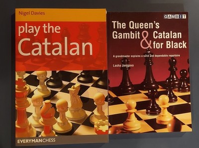 Lot of 2 Chess Books: The Queen's Gambit & Catalan for Black, Play the Catalan