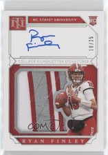 2019 National Treasures Collegiate College Prime 10/25 Ryan Finley #107 Auto ns6