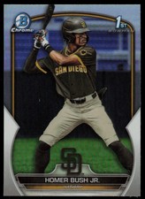 2023 BOWMAN DRAFT CHROME HOMER BUSH JR. RC SAN DIEGO PADRES #BDC-124 REFRACTOR