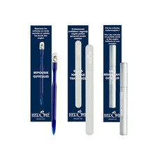 Herome Combi-Pack Bastoncino spingi cuticole, Lima per Unghie da viaggio & Siero