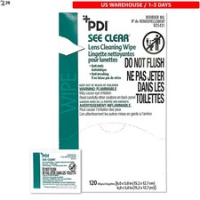 See Clear Lens Cleaning Wipes - 120 Individually Wrapped for Spotless Lenses