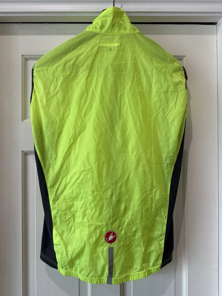 NEW Castelli SQUADRA STRETCH Cycling Vest Wind Shell : ELECTRIC LIME 2XL - Image 3 of 4