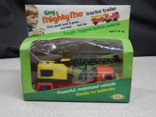 1976 Ideal Tiny Mighty Mo Friction Tractor Trailer CRANE with Box