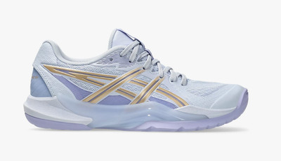 ASICS  Women's 9 B POWERBREAK  FF Volleyball Shoe in Blue Fade/Champagne