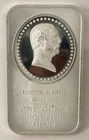 Vintage 1 oz .999 Fine Silver Bar -Madison Mint Chester A. Arthur Cameo