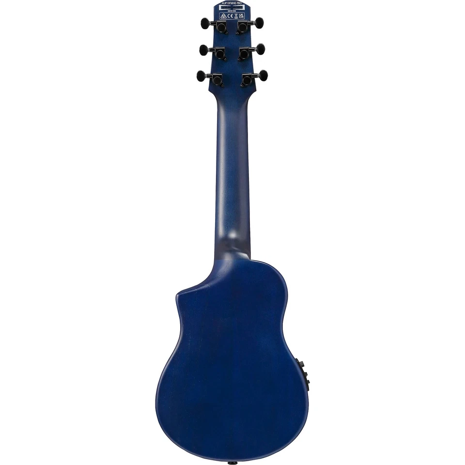 Ibanez AUP10FMNE Flamed Maple 6-String A/E Tenor Ukulele, Trans Blue Sunburst - Image 3 of 4