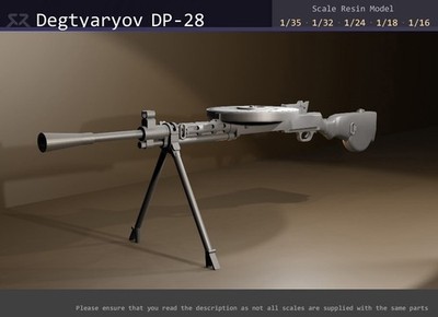 DP28 Degtyaryov - 1/35, 1/32, 1/24, 1/18, 1/16 Resin Model