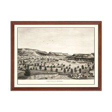 Mapa antiguo de Camp Apache, AZ 1876 - Campamento vintage Apache Arizona