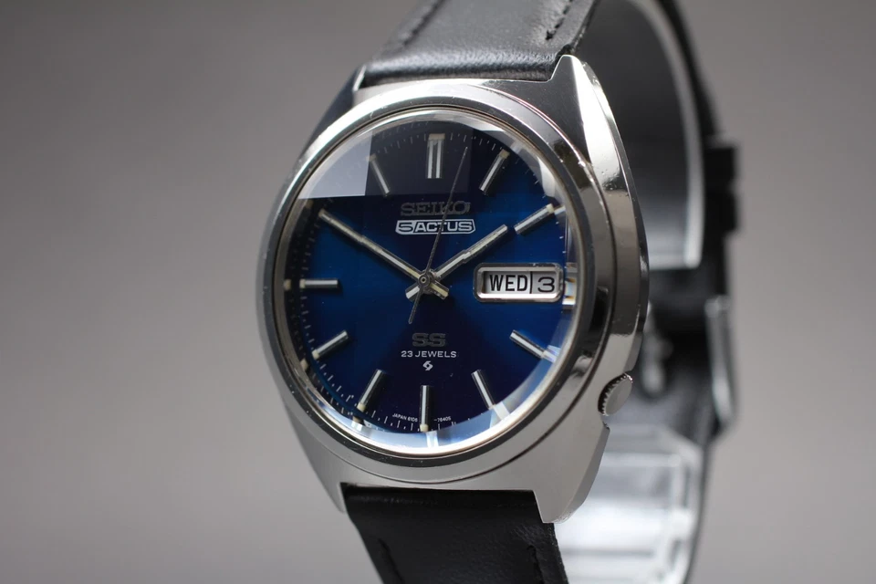 Overhaul [Near Mint] Seiko 5 Actus 6106-7520 Blue Automatic Watch From Japan - Image 3 of 4