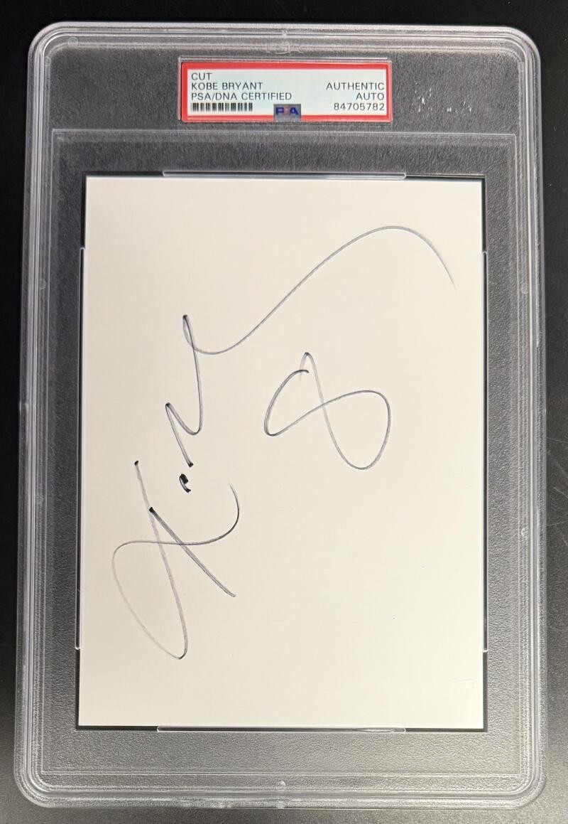 Kobe Bryant Signed Full Autograph PSA/DNA Slabbed Large Cut Signature LA Lakers