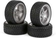 BQLZR 2.44 Inch Diameter Black Plastic Drift Tires & Grey Aluminum Alloy 5... 
