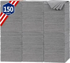  Car Wipes, 150-count, Gray Microfiber Cleaning Cloths