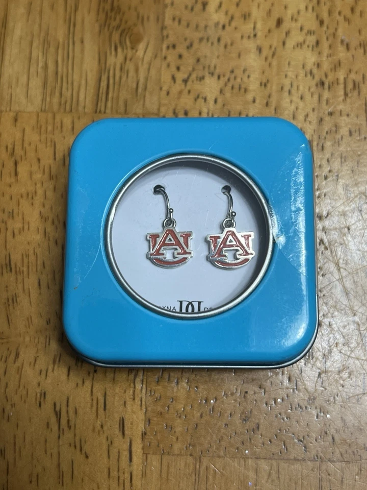 Auburn Tigers .925 Sterling Silver Enamel Dangle Earrings Women's Dayna Designs - Image 2 of 4