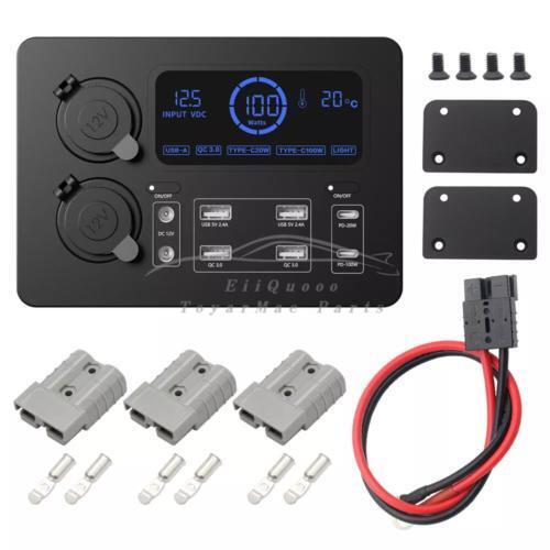 12V Power Distribution Box With USB Type-C LED Display For Car Boat RV - Picture 1 of 16