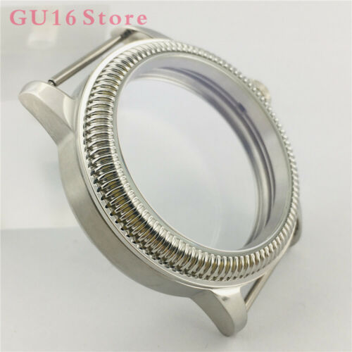 44mm Acero Inoxidable Astilla Reloj Estuche Ajustado ETA 6497/6498 Gaviota ST36 Movimiento - Imagen 3 de 9
