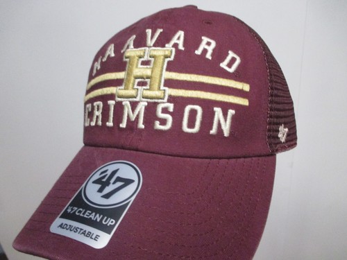 HARVARD (CRIMSON) 47 BRAND "CLEAN UP" TRUCKER SNAPBACK HAT (ADJUSTABLE) NWT RARE - Bild 2 von 5