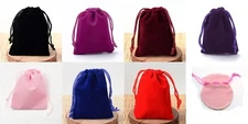 Velveteen Gift Bags Drawstring Pouches Jewelry~Wedding~Party 2-1/2" x 3" COLORS