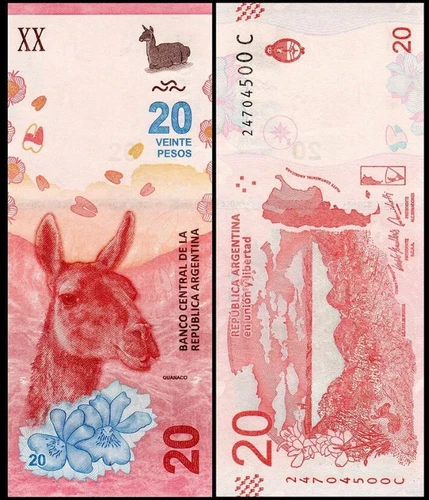 ARGENTINA 20 Pesos, 2017, P-361, Llama, UNC World Currency