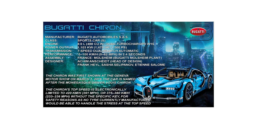Bugatti chiron shop lego ebay