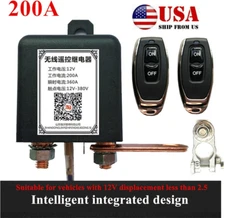 US Car Battery Master Kill Switch Disconnect Relay Wireless Dual Remote Control 