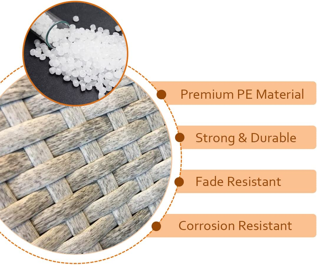 Wicker Repair Kit, 120 Ft Gray Wicker Repair Supplies, Plastic Rattan