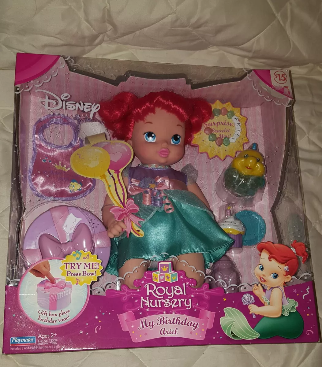 Disney Royal Nursery My Birthday Ariel Little Mermaid Baby Doll