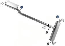 Weld On Resonator Extension Pipe Rear Muffler for Chevrolet Equinox 10-2012 3.0L