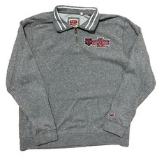 Arkansas State Red Wolves 1/4 Zip Sweatshirt Gray League Sz L Lightweight NCAA
