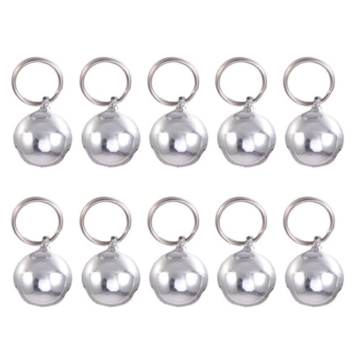 10Pcs Silver for Pet Collar Small Dog Cat Bells Accessories