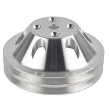 Polea de bomba de agua larga de aluminio de 2 ranuras para bloque pequeño Chevy SBC 327 350 383