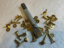  9 SETTER  20-pc Assortment of Size 9 SOLID BRASS Rivets  Burrs 1/2" 3/4" 1"