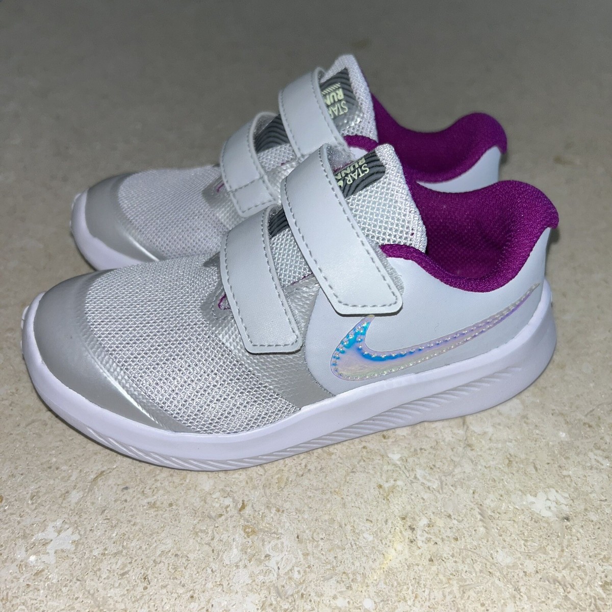 New Nike Star Runner Grey Gray Plum Purple Toddler Girls Shoes