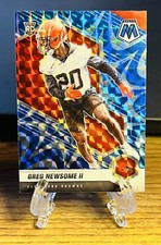 Greg Newsome II Rookie 2021 Panini Mosaic Blue Reactive Prizm Browns #346 RC