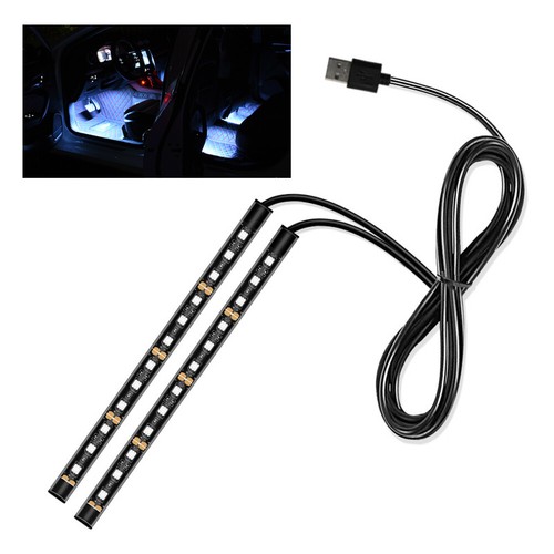 Car Interior Atmosphere Backlight Ambient Mood Foot Light 12V LED With Cigarette - Picture 28 of 38