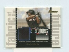 ANDY MARTE 2003 Bowman Draft Picks & Prospects Fabric of the Future Jersey #AM
