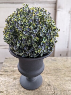 BLUE GRASS ORB HALF SPHERE Plant Artificial Green Greenery Spring Summer NEW