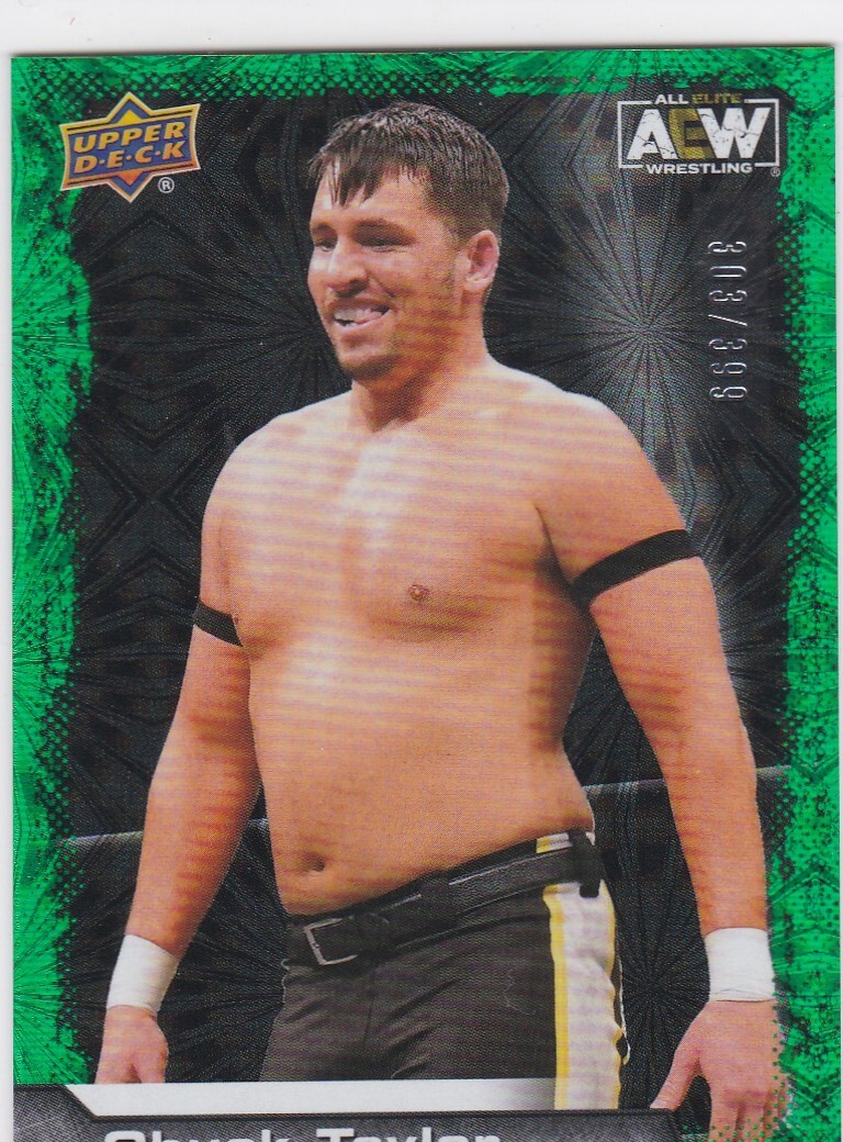 2022 Upper Deck AEW All Elite Wrestling Green Pyro #65 CHUCK TAYLOR #303/399
