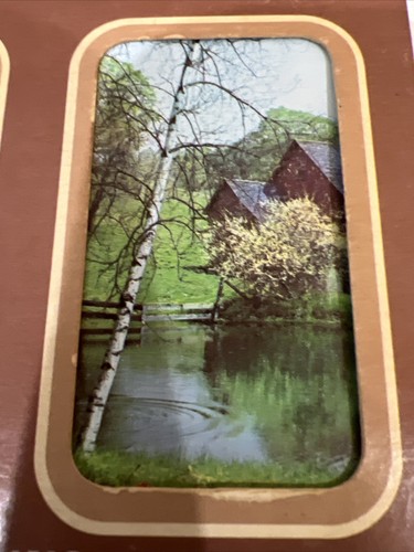 VINTAGE PLASTIC COATED PLAYING CARDS FARM HOUSES UNITED STATES COMPANY FREE SHIP - Picture 7 of 7