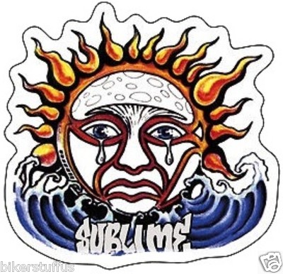 SUBLIME - WEEPING SUN BUMPER STICKER LAPTOP STICKER HARD HAT STICKER HARD HAT 