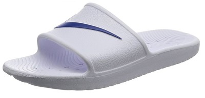white nike slippers