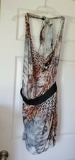 ZARA TRAFFIC NIGHT COLLECTION ANIMAL Print Halter Dress Size M