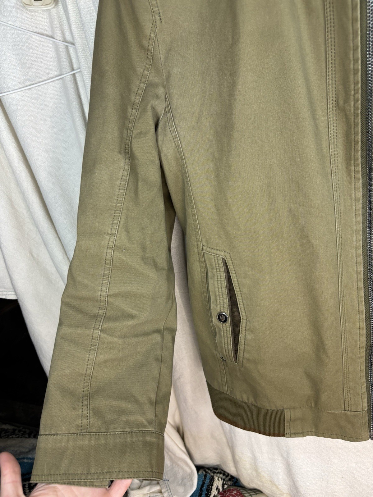 Playboy Collection Zip Up Jacket Large Green Bomb… - image 2