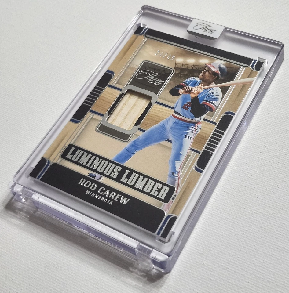 Barra de madera luminosa Panini Three And Two Carew 2025/49 Minnesota Twins (MEM) Foto 4 de 4