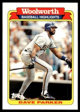 Dave Parker 1991 Topps Woolworth Baseball Highlights #16 Brewers MLB READ