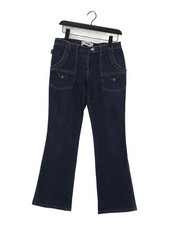 Moschino Women's Jeans W 30 in Blue Cotton with Elastane Flared