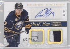 2013 Panini National Treasures Dual Memorabilia Prime 3/25 Cody Hodgson Auto 0a6