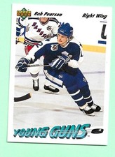 (1) ROB PEARSON 1991-92 UPD # 598 YOUNG GUNS  ROOKIE NM+ CARD (M9830). rookie card picture