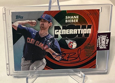2025 Topps Archives Signature Series Generation Now Shane Bieber #GN-13 - 18/20
