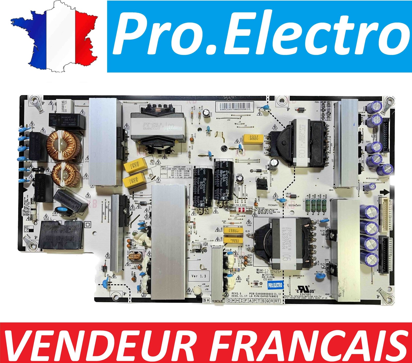 Alimentation de remplacement pour téléviseur LG OLED 65 pouces série A1
